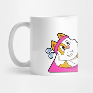 Cat at Yoga Stretching exercise Mug